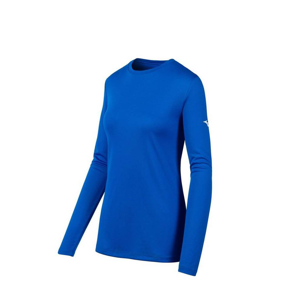 Damske Tričko Mizuno Long Sleeve Kráľovská Modrá Vypredaj VZXG05932